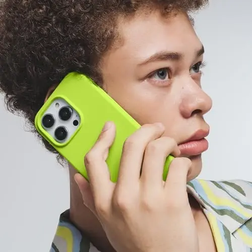 elago Compatible with iPhone 15 Case, Liquid Silicone Case, Full Body Protective Cover, Shockproof, Slim Design, Anti-Scratch Soft Microfiber Lining, 6.1 inch (Lime Green) - 6