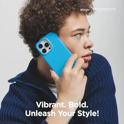 elago iPhone 15 Kılıfı ile Uyumlu, Sıvı Silikon Kılıf, Tam Gövde Koruyucu Kapak, Darbeye Dayanıklı, İnce Tasarım, Çizilmez Yumuşak Mikrofiber Astar, 6.1 inç (Okyanus Mavisi) - 6