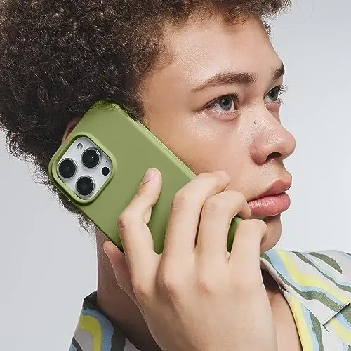 elago Compatible with iPhone 15 Case, Liquid Silicone Case, Full Body Protective Cover, Shockproof, Slim Design, Anti-Scratch Soft Microfiber Lining, 6.1 inch (Cedar Green) - 6