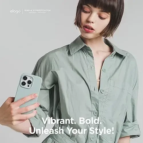 elago iPhone 15 Pro Case bilan mos, Suyuq silikon, To'liq himoya qopqog'i, Zarba o'tkazmaydigan, Yupqa telefon, Chizishga qarshi yumshoq mikrofiber qoplama, 6.1 dyuym (Yalpiz) - 6