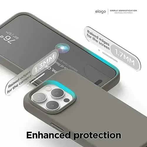 elago Magnetic Silicone Case Compatible with iPhone 15 Pro Max Case 6.7 Inch Compatible with All MagSafe Accessories - Built-in Magnets, Soft Grip Silicone, Shockproof [Medium Gray] - 6