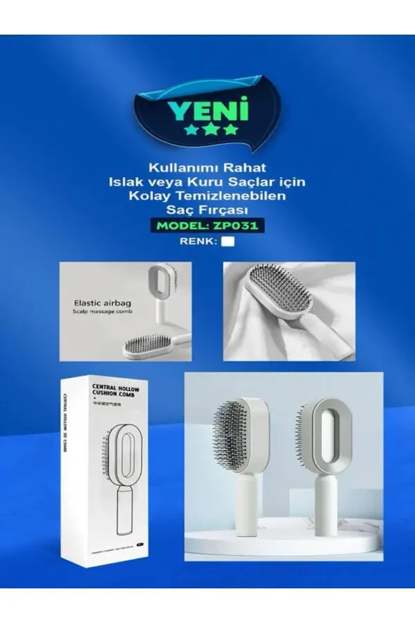 Elastic Airbag Massage Comb Easy to Use Wet Dry Hair Easy to Clean Hair Brush - 8