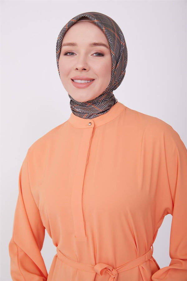 Elastic Belted Tunic 23k4701 Mandarin - 1