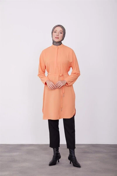 Elastic Belted Tunic 23k4701 Mandarin - ARMINE (1)