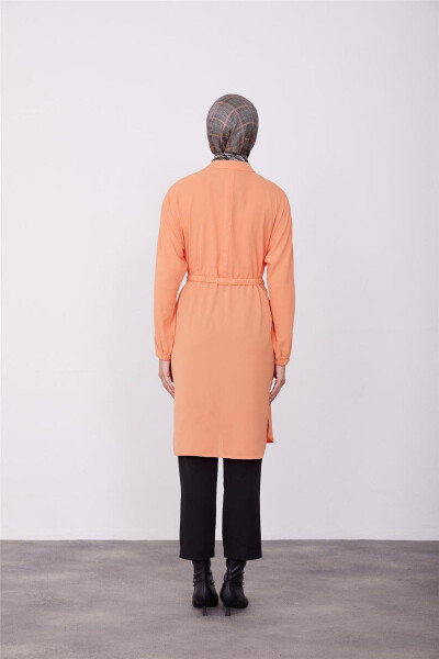 Elastic Belted Tunic 23k4701 Mandarin - 5