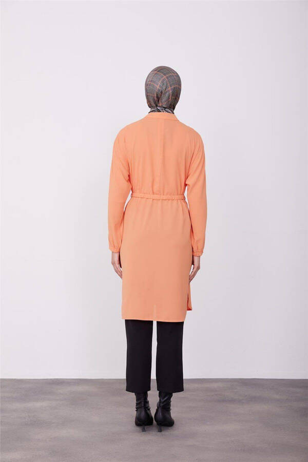 Elastic Belted Tunic 23k4701 Mandarin - 5