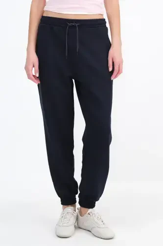 Elastic Bottom Sweatpants Esf9430-h1h6-Navy - ADDAX (1)