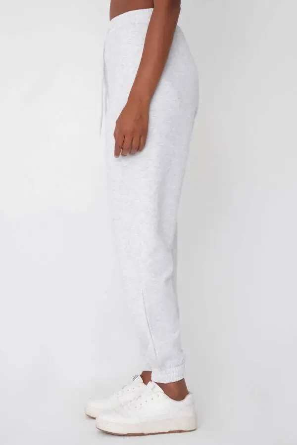 Elastic Bottom Sweatpants Esf9430-h1h6-Snow Melange - 4