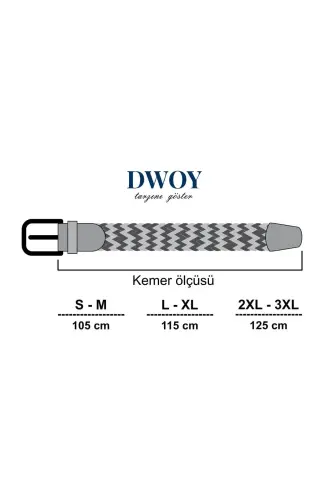 Elastic Gray Woven Belt-Gray - 3
