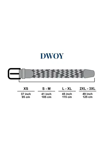 Elastic Light Gray Knit Belt-Light Gray - DWOY (1)
