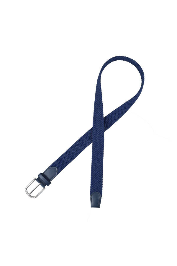 Elastic Navy Knit Belt - 2