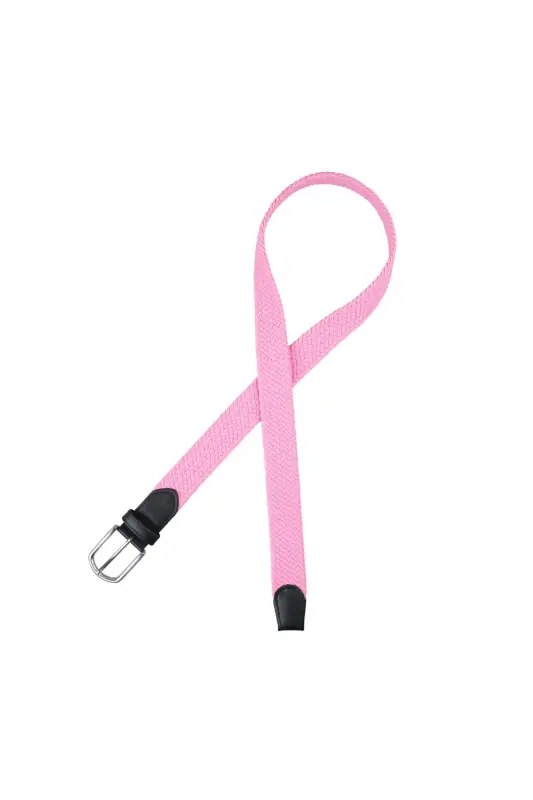 Elastic Pink Knit Belt-Pink - 2