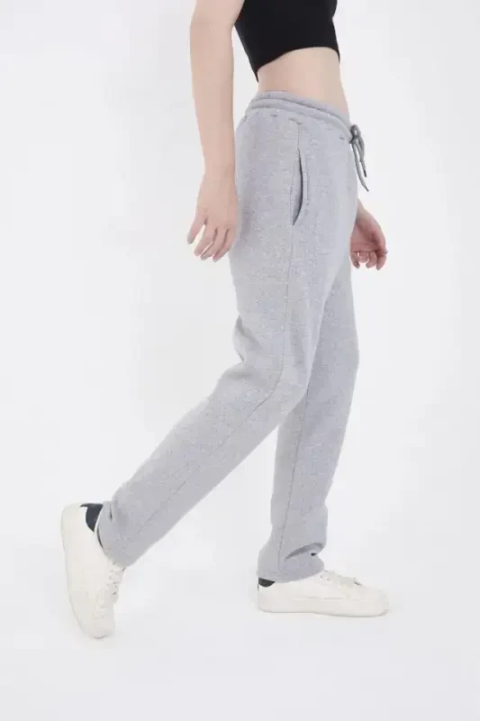 Elastic Printed Sweatpants - Gray - 2