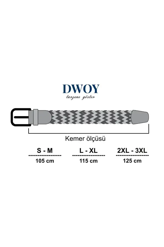 Elastic Red Knitted Belt-Red - 4