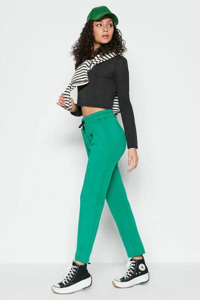 Elastic Waist and Cuff Jogger Pants 810 Green - 11