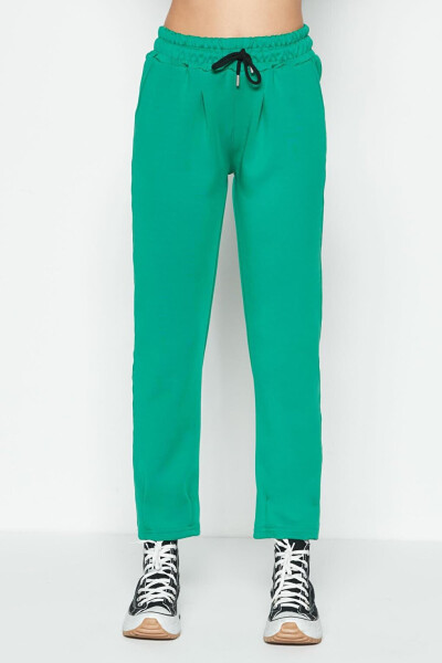 Elastic Waist and Cuff Jogger Pants 810 Green - 15