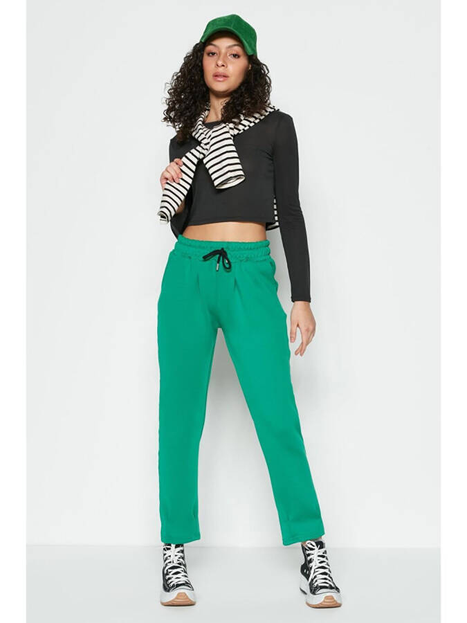 Elastic Waist and Cuff Jogger Pants 810 Green - 7