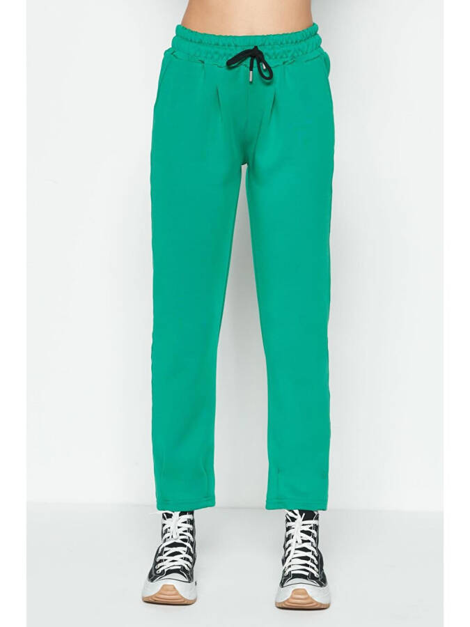 Elastic Waist and Cuff Jogger Pants 810 Green - 10