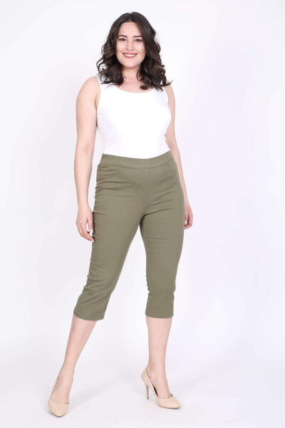 Elastic Waist Capri Pants - 1