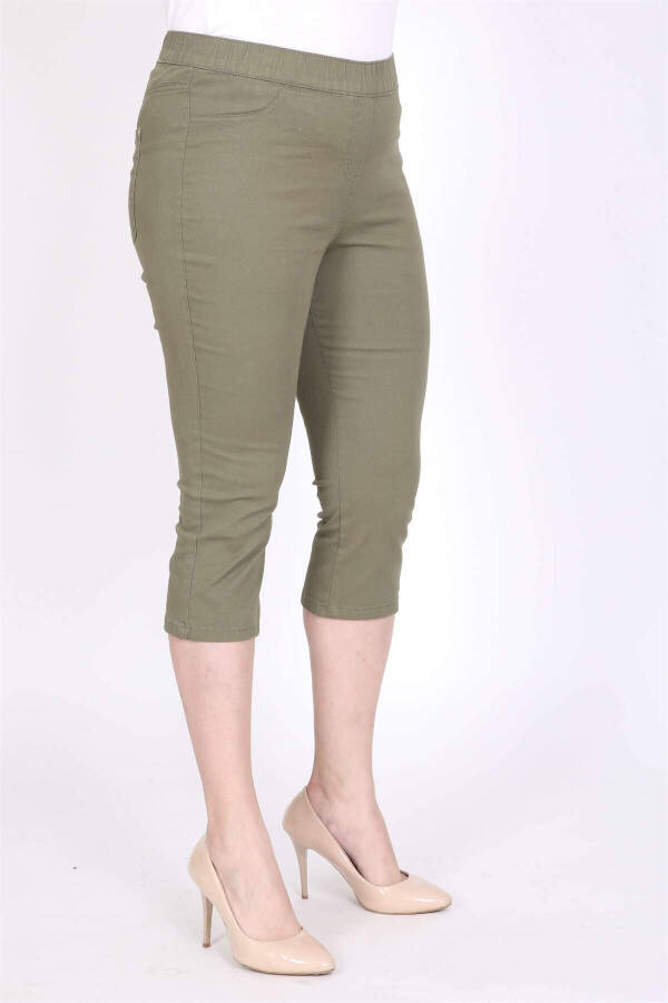 Elastic Waist Capri Pants - 3