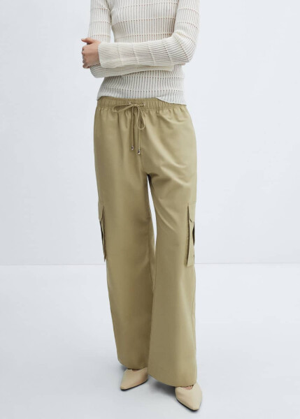 Elastic waist cargo pants - 9