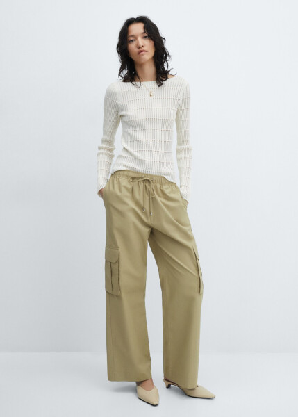 Elastic waist cargo pants - 3