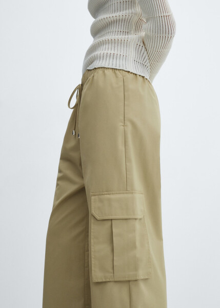 Elastic waist cargo pants - 4