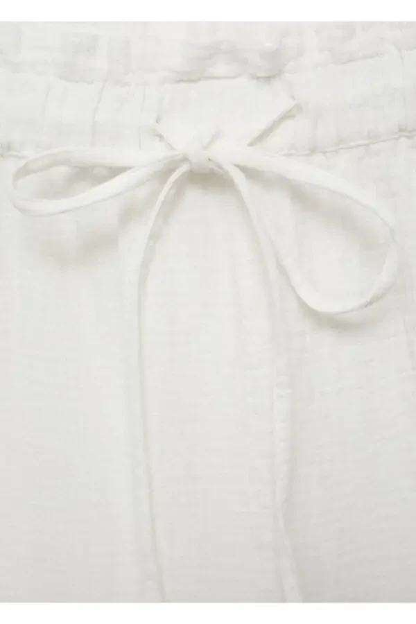 Elastic Waist Cotton Pants - 5