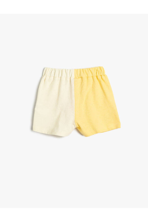 Elastic Waist Drawstring Shorts with Contrast Color Pockets and Cotton Print Detail - 8