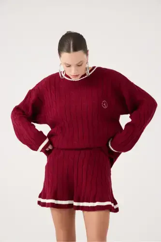 Elastic Waist Knitted Patterned Mini Tricot Harold Skirt - 4