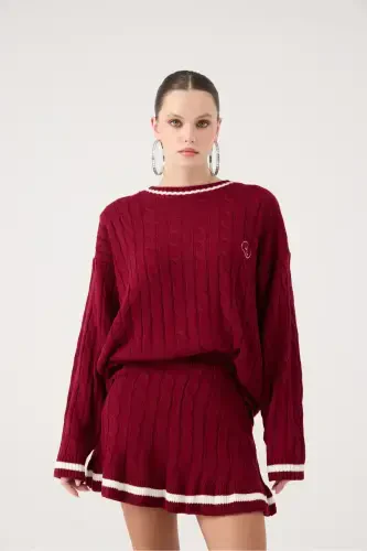 Elastic Waist Knitted Patterned Mini Tricot Harold Skirt - 6