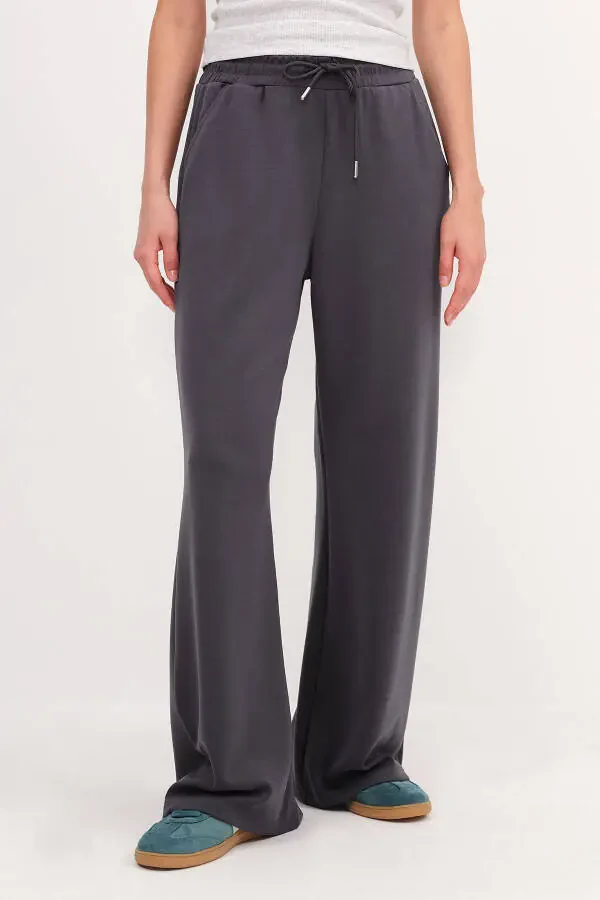 Elastic Waist Modal Tracksuit Eşf11053-m8-Anthracite - 2