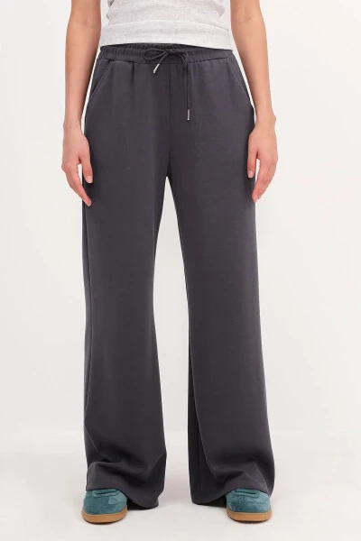 Elastic Waist Modal Tracksuit Eşf11053-m8-Anthracite - 4