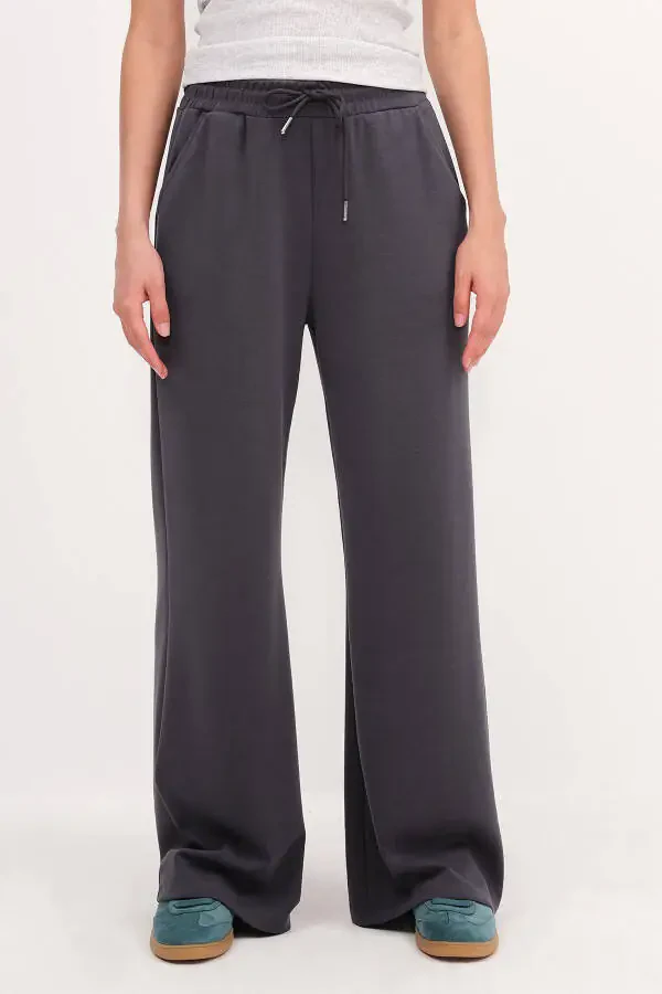 Elastic Waist Modal Tracksuit Eşf11053-m8-Anthracite - 4