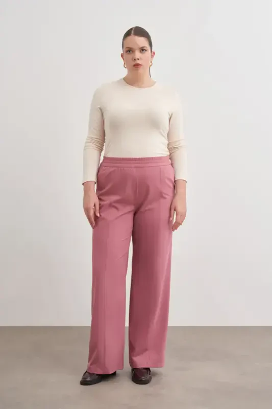 Elastic Waist Pants - 4