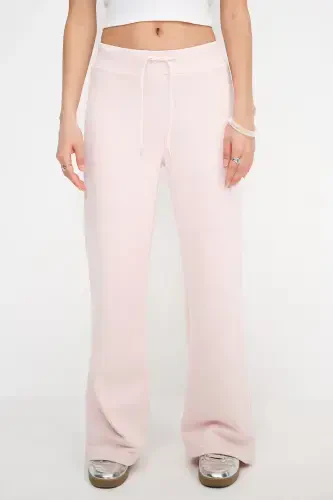Elastic Waist Wide Leg Sweatpants EŞF10308-P10-Lotus - 1