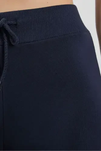 Elastic Waist Wide Leg Sweatpants Eşf10308-p10-Navy Blue - 3