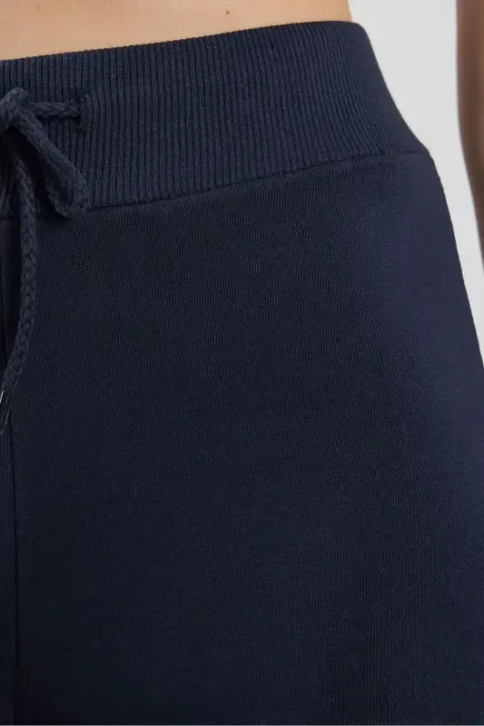 Elastic Waist Wide Leg Sweatpants Eşf10308-p10-Navy Blue - 3