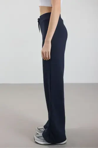Elastic Waist Wide Leg Sweatpants Eşf10308-p10-Navy Blue - 6