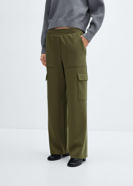 Elastic waistband cargo pants - 57