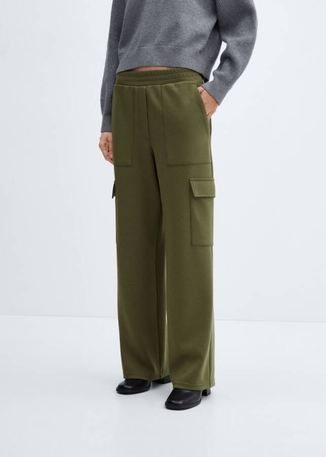 Elastic waistband cargo pants - 53