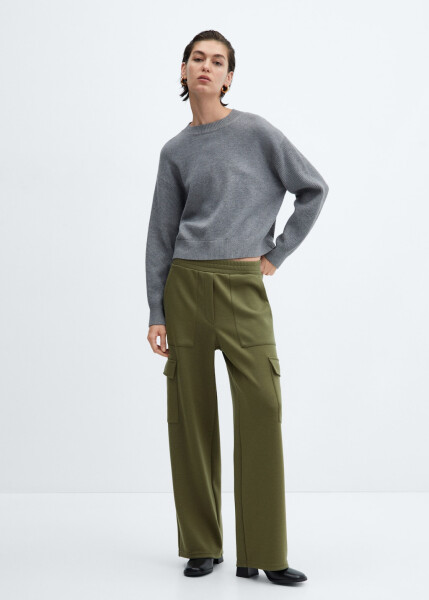 Elastic waistband cargo pants - 8