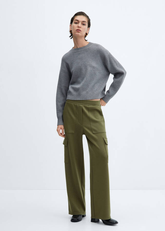 Elastic waistband cargo pants - 2