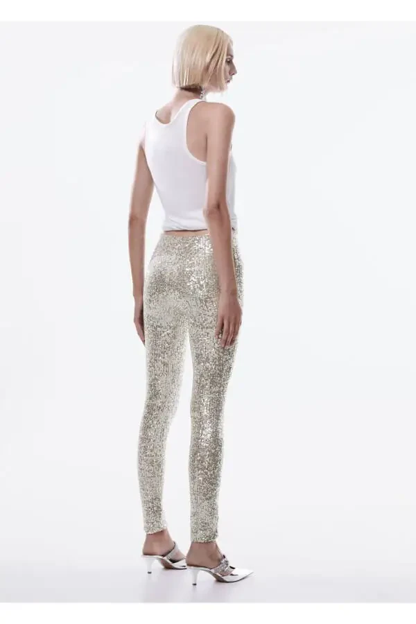 Elastic Waistband Pants - 4