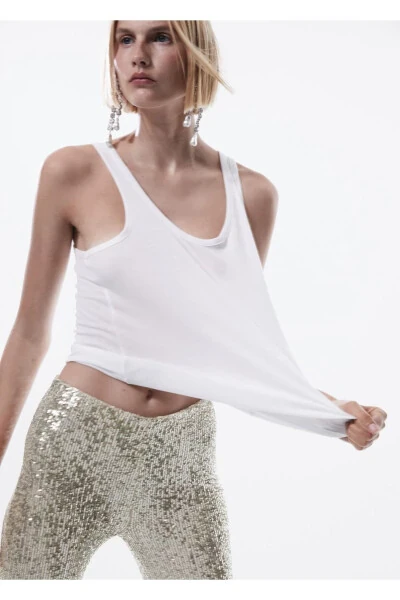 Elastic Waistband Pants - 6