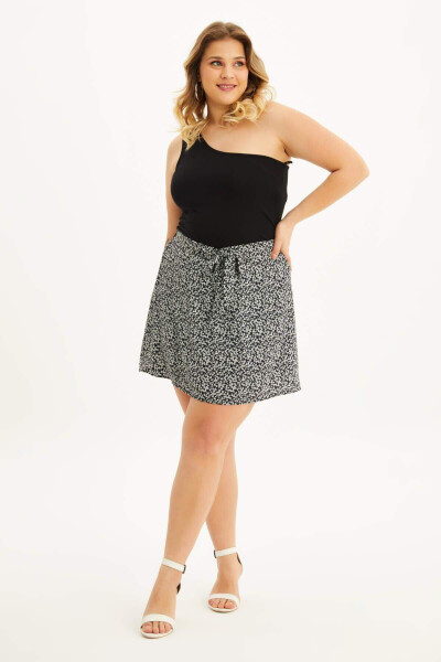 Elastic Waistband Shorts Skirt - 1