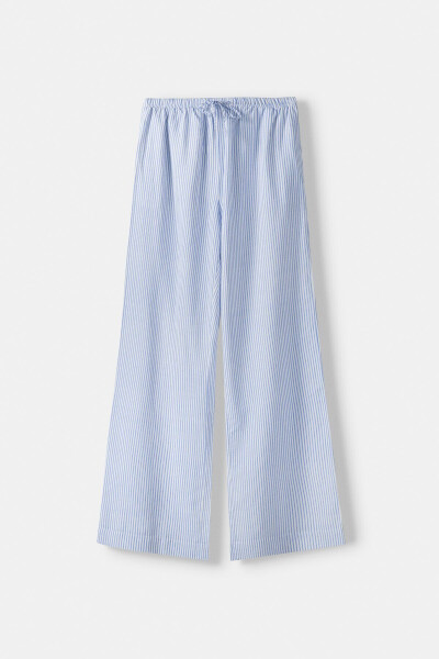 Elastic-waisted straight-fit linen-blend trousers - 3