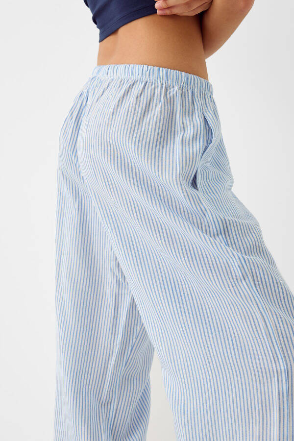 Elastic-waisted straight-fit linen-blend trousers - 6