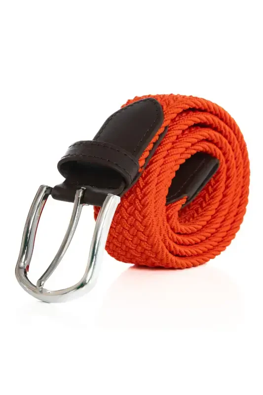 Elastic Woven Belt-Orange - 1