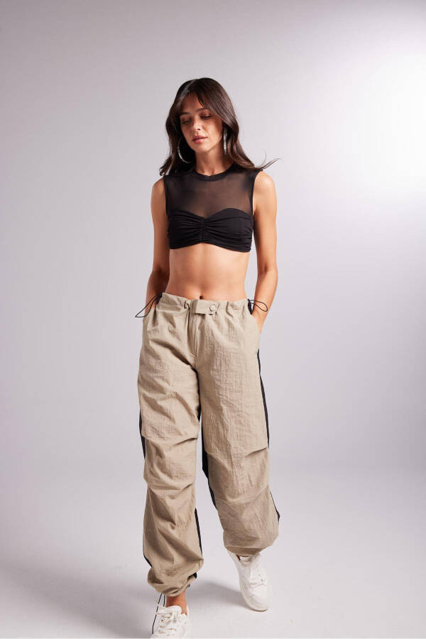 Elasticated Two Tone Bic with Adjustable Waist and Hem - 4